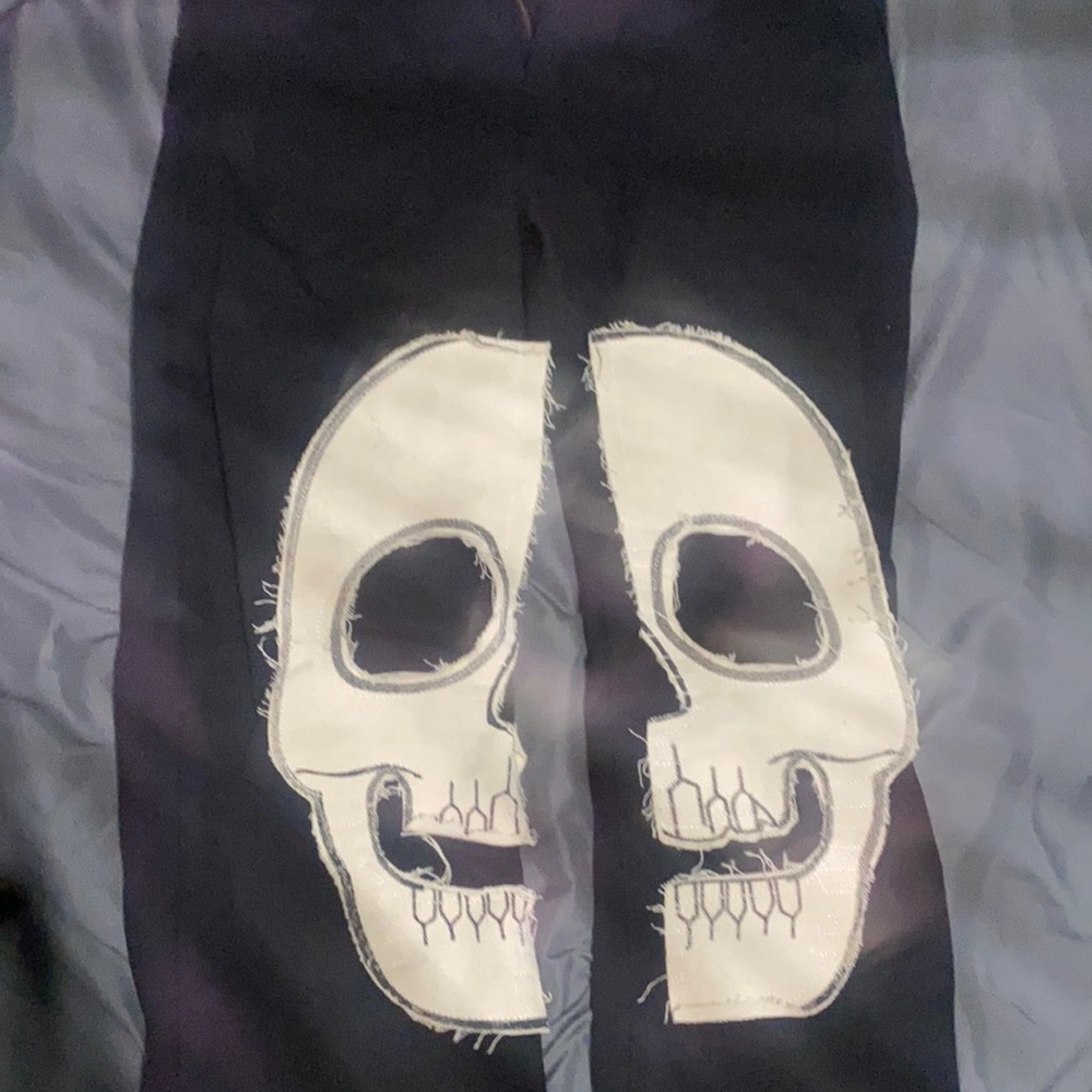 Black skull stacked jeans Size 33